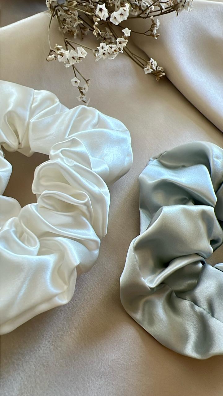 Pure Silk Scrunchies <br>(Pack of 2)