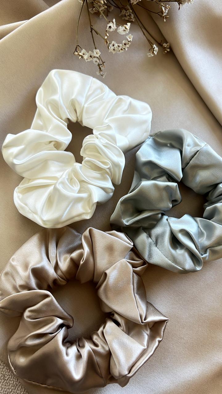  Mini Pure Silk Scrunchies