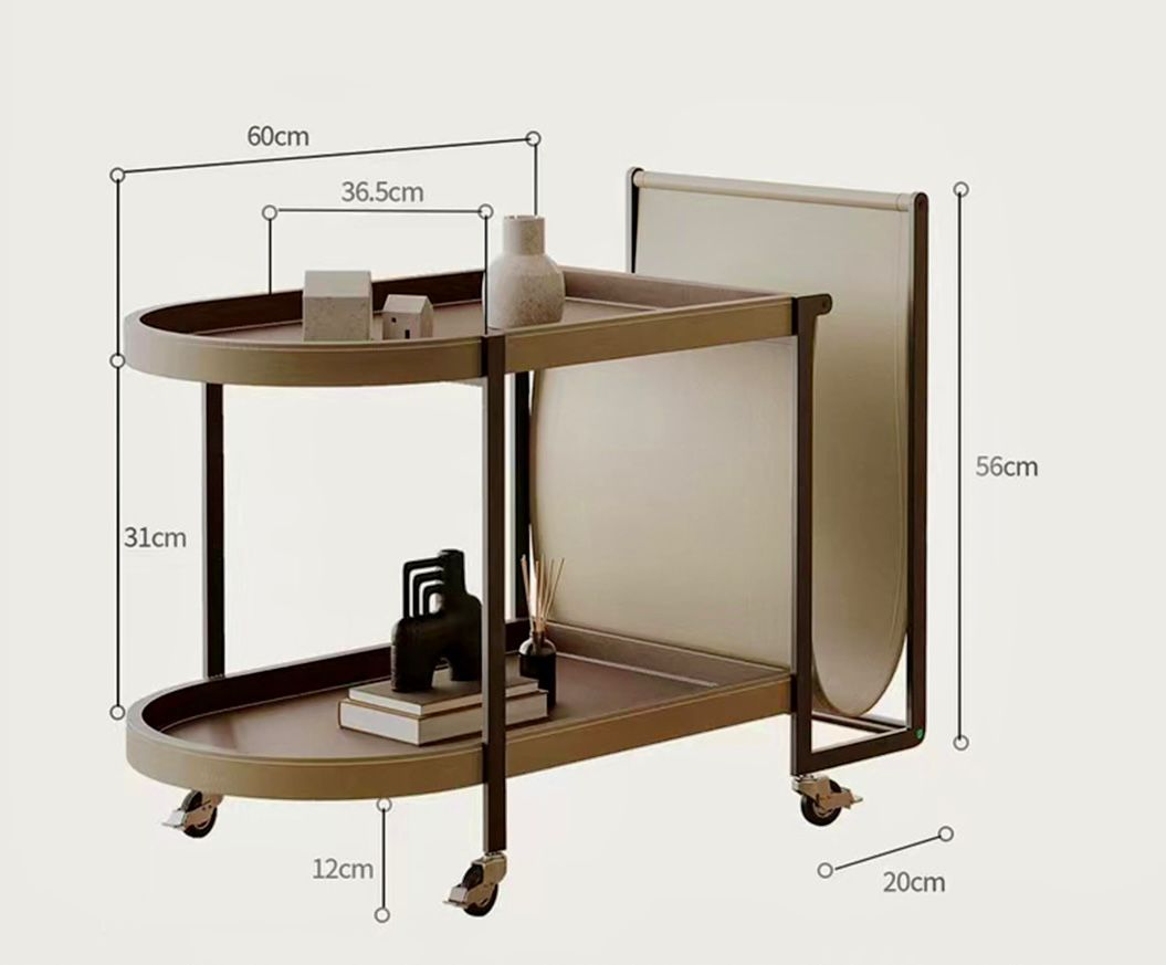 2 Tier Leather Coffee Table