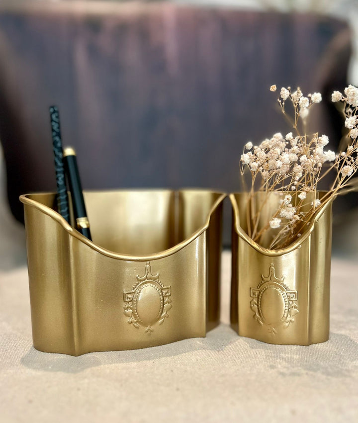 Handmade Brass Multifunctional Holders with Gold Finish