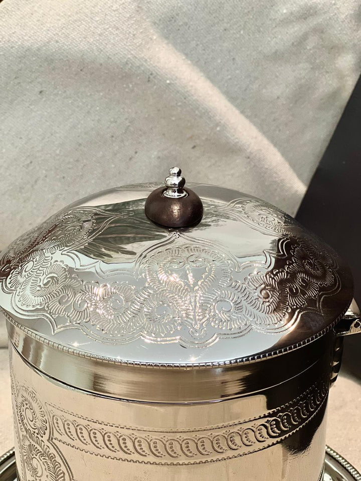 Vintage Handmade Brass Cookie Box: Timeless Charm with silver nickle  touch