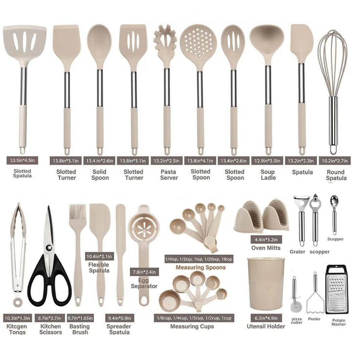 35-Piece Silicone Cooking Utensil Set