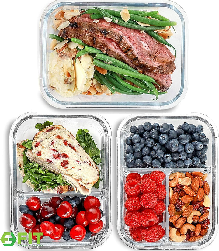 1 & 2 & 3 Food Storage Containers with Lids