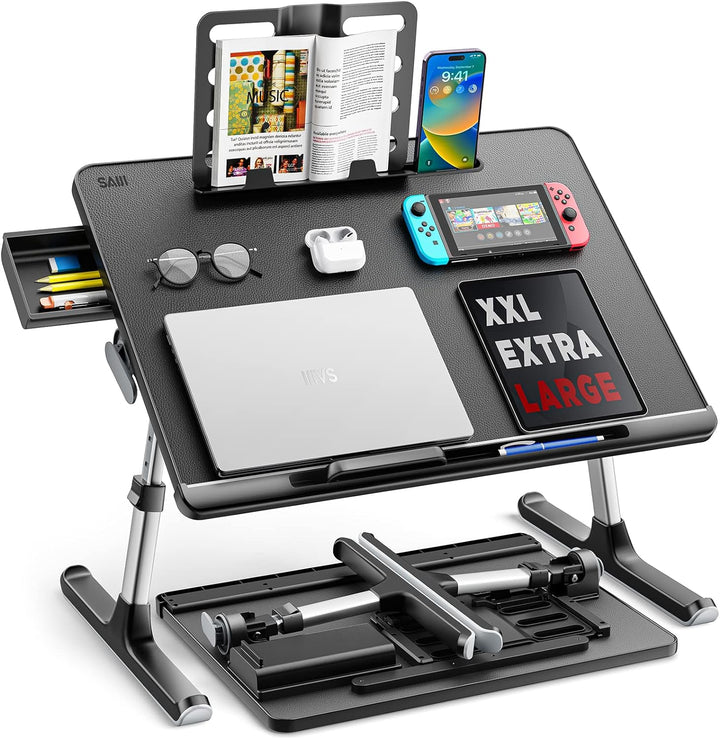 Saiji Foldable Stand with Storage Drawer <br>(X-Large,Black)