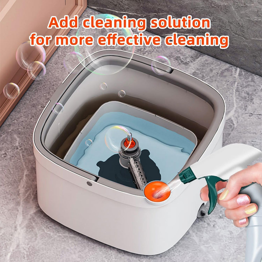 Natural Guest - Premium Spin Mop & Bucket Set, Mop for Floor Cleaning - High-speed Turbine Effortless Dirt Separation - Visual Dehydration Indicator - Ultra-Fine Fiber Cloth for Super Absorption